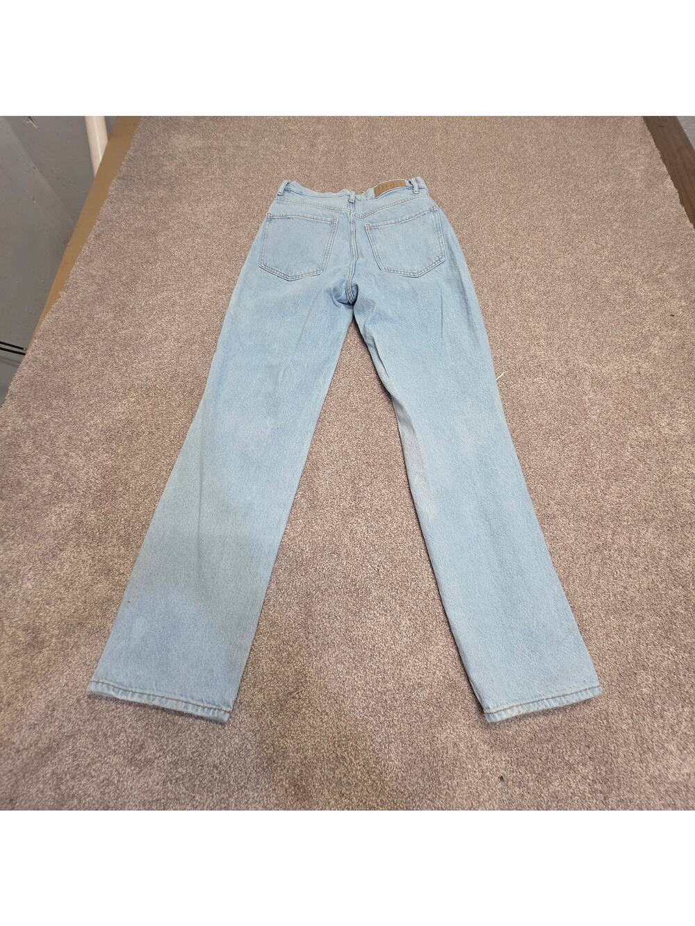 retro Indie Sleaze PacSun Dad Jean Straight Leg 27x29 Light Wash Distressed Rips